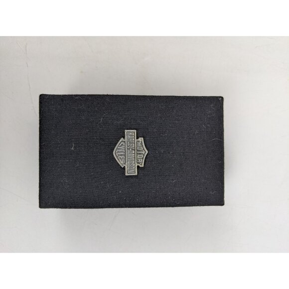 HARLEY DAVIDSON 925 STERLING TWO SIDED CRYSTAL BAR & SHIELD MOTORCYCLE NECKLACE - Picture 11 of 16